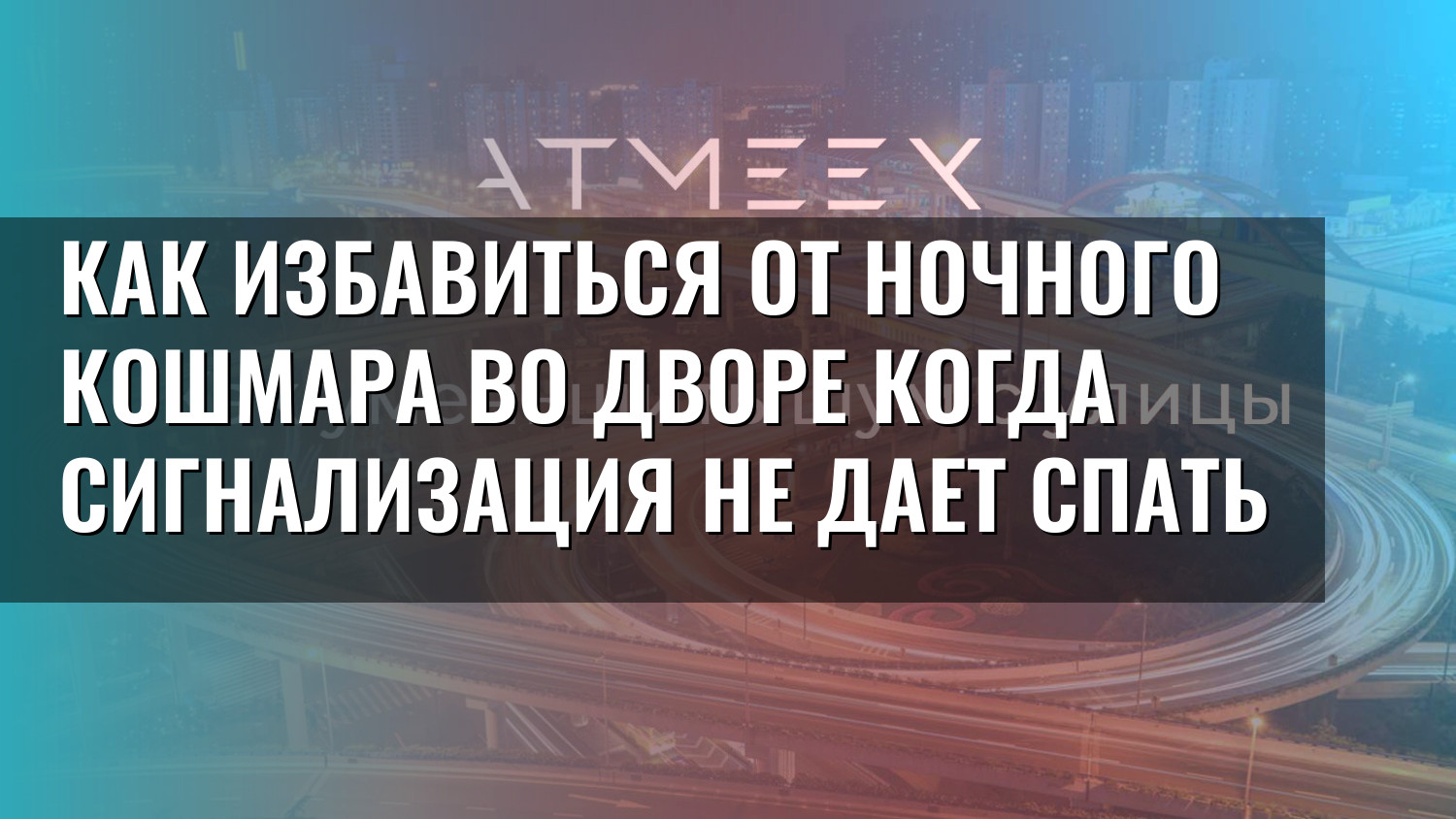 Как избавиться от ночного кошмара во дворе когда сигнализация не дает спать